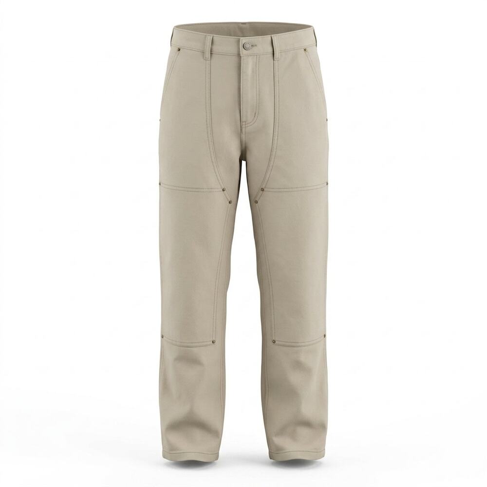 Gap Beige Double Knee Utility Carpenter Straight Leg Pants Women Size 12 T